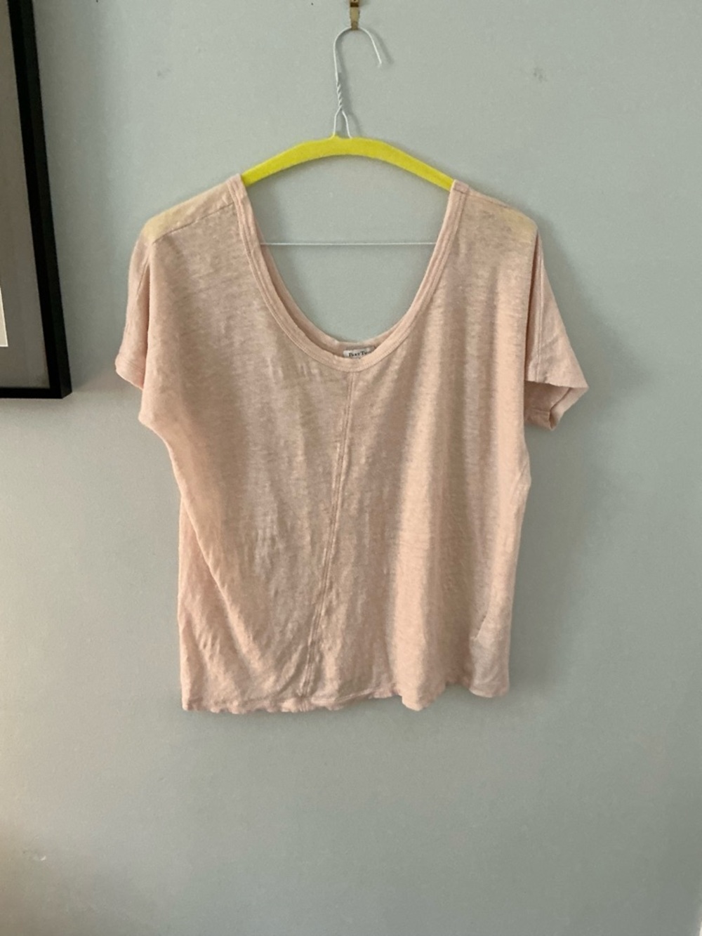 Part Two women’s linen light pink tee. Size M